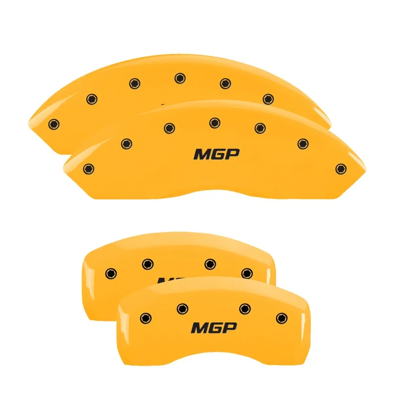 54015SMGPYL – MGP CALIPER Caliper Cover, Set of 4 MGP Logo Powder Coated Yellow Aluminum